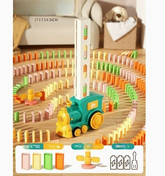 Automatic Domino-Laying Toy Train