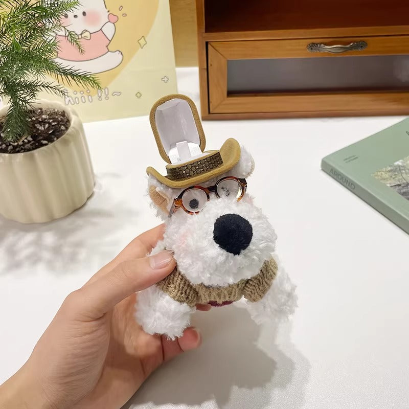 Plush Westie Dog Ring Box