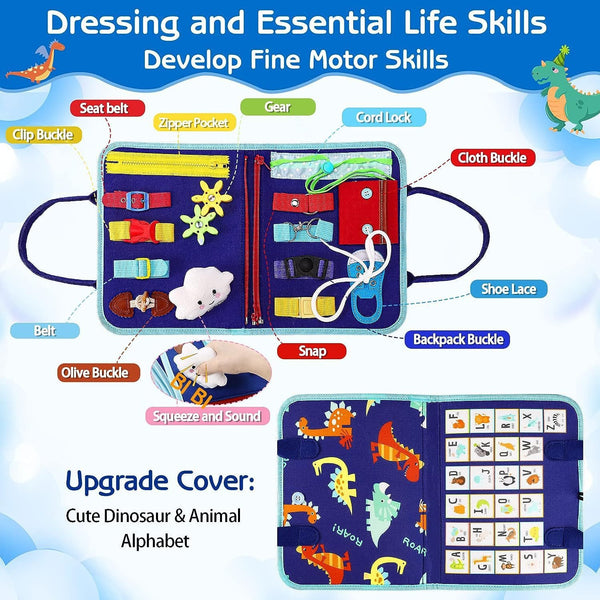 Dinosaur Adventure Felt Busy Board for Kids