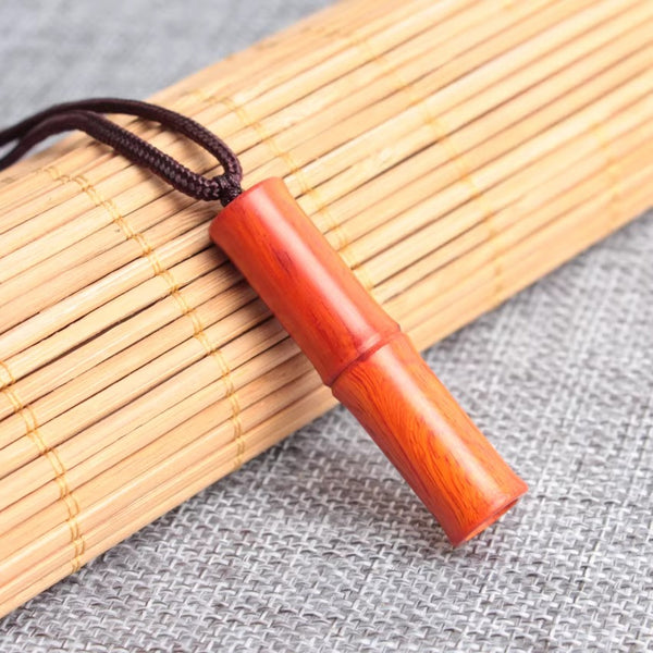 Sandalwood Secret Message Scroll Necklace