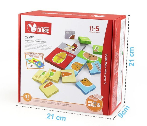 Wooden Early Learning Fruit & Vegetable Puzzles