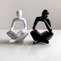 Seated Reading Figure Abstract Art Sculpture