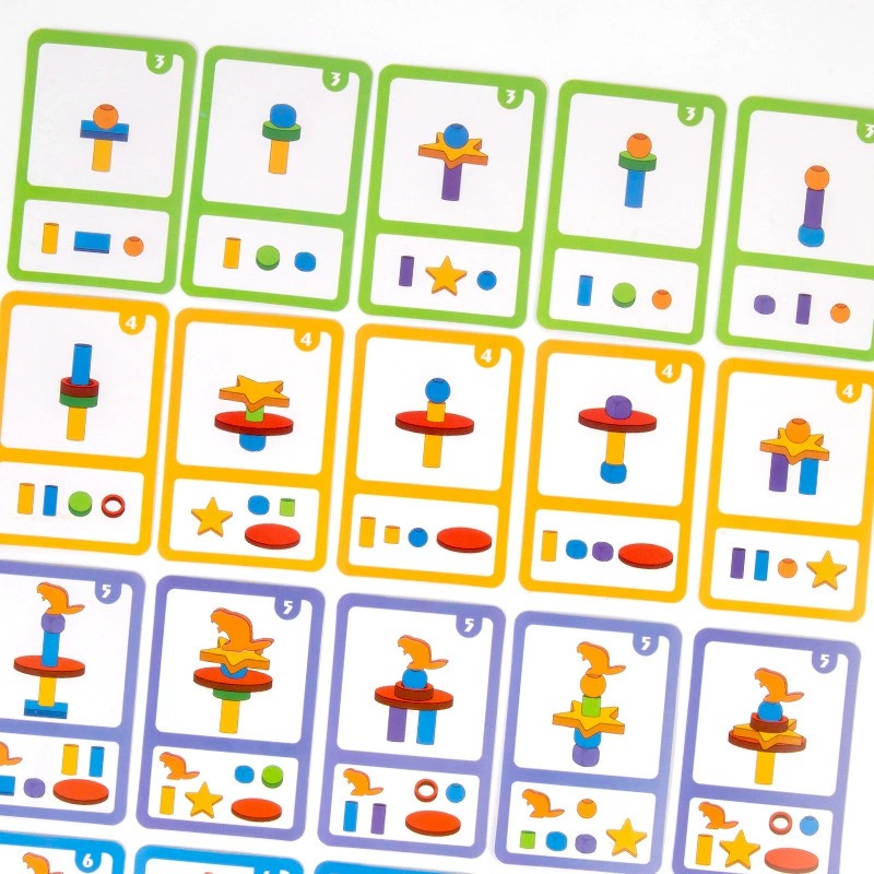 Clip Clip Happy Wooden Stacking Game