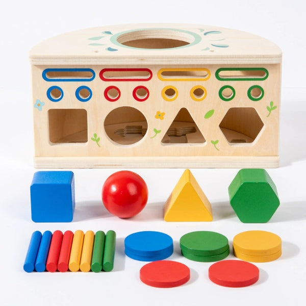 Wooden Montessori Shape Sorting Boat