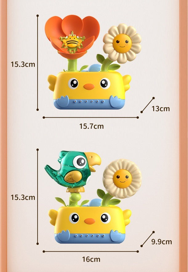 Rotating Chick Bath Toy with Suction Cups