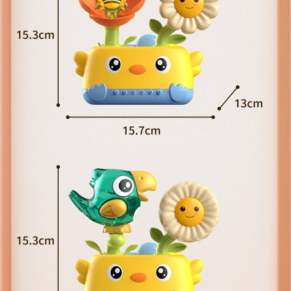 Rotating Chick Bath Toy with Suction Cups