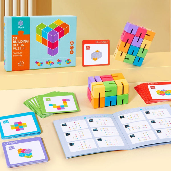3D Building Block Puzzle - 80 Challenge Logic Game