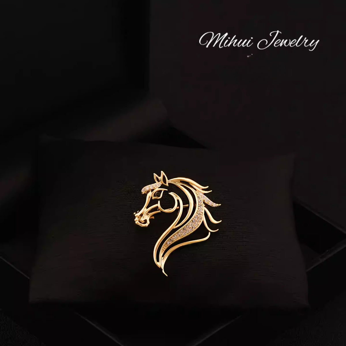 Elegant Galloping Horse Lapel Pin