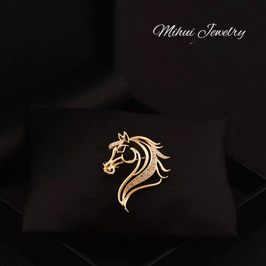 Elegant Galloping Horse Lapel Pin