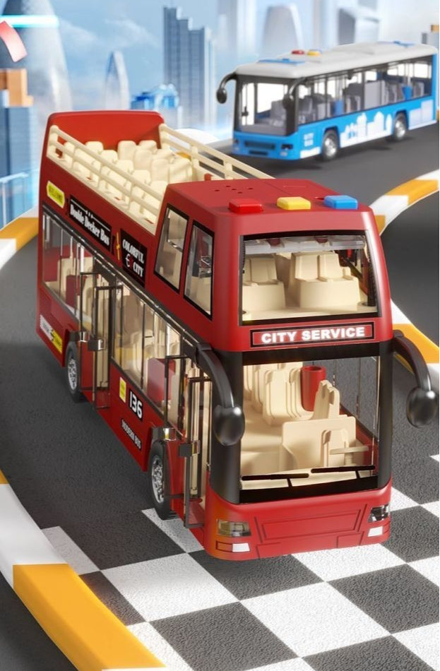 Double-Decker City Sightseeing Bus with Sound and Light