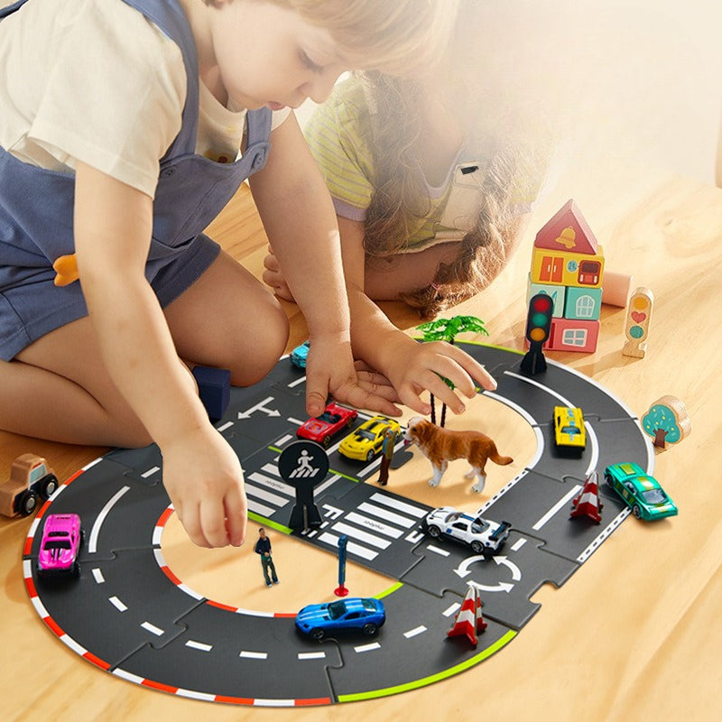 Build-Your-Own City: DIY Road Track Puzzle Set