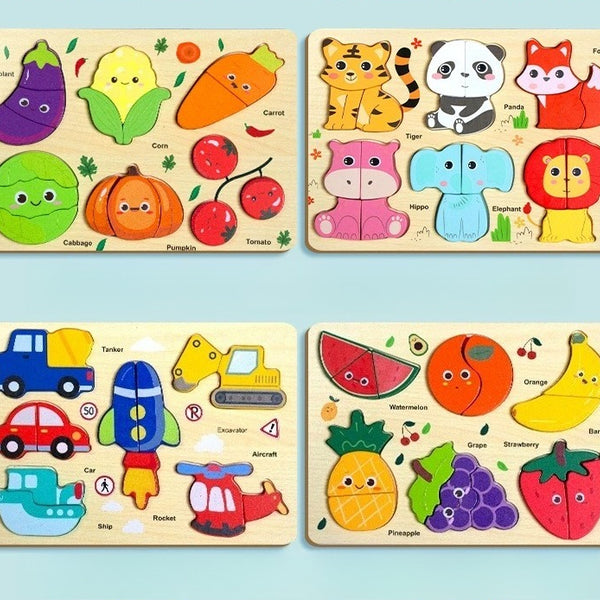 Wooden Theme Learning Puzzles