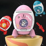 Space Rocket Money Bank & DIY Sticker Set Fantastik Curios