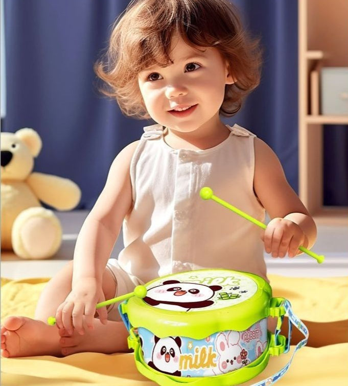 Baby Musical Instrument Set with Double-Sided Drum and Shakers