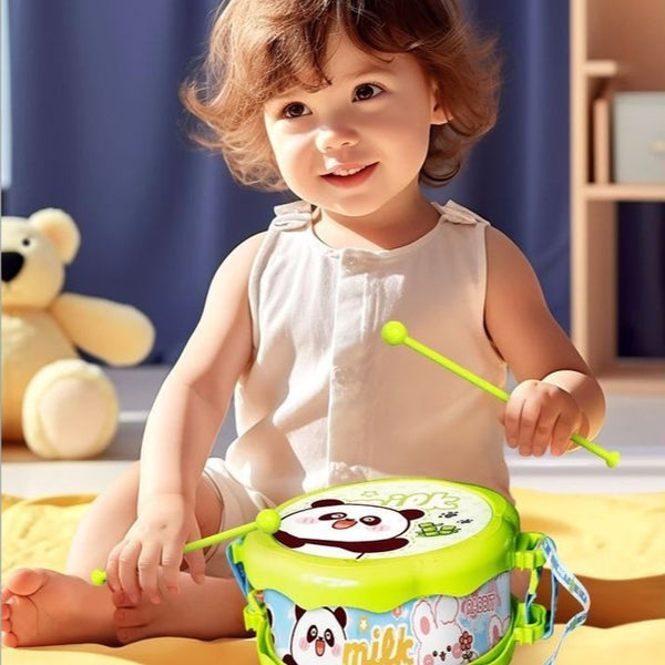 Baby Musical Instrument Set with Double-Sided Drum and Shakers