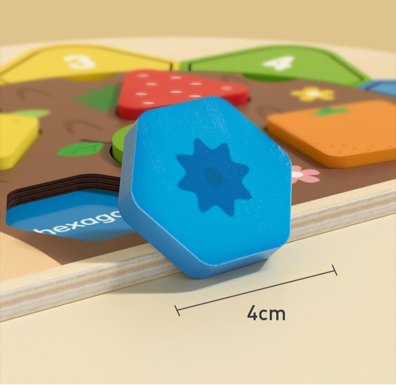 Hedgehog Wooden Shape & Color Puzzle