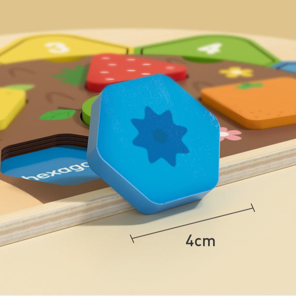 Hedgehog Wooden Shape & Color Puzzle
