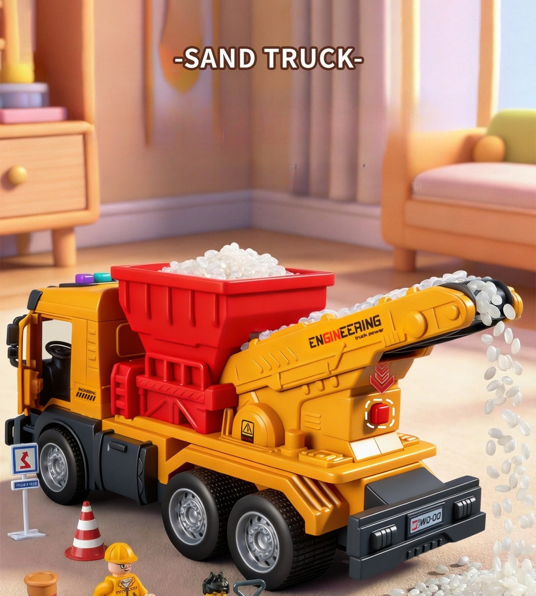 Electric Tracked Sand Truck with Sound and Light