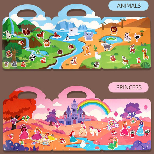 Reusable Travel Sticker Book Activity Kit