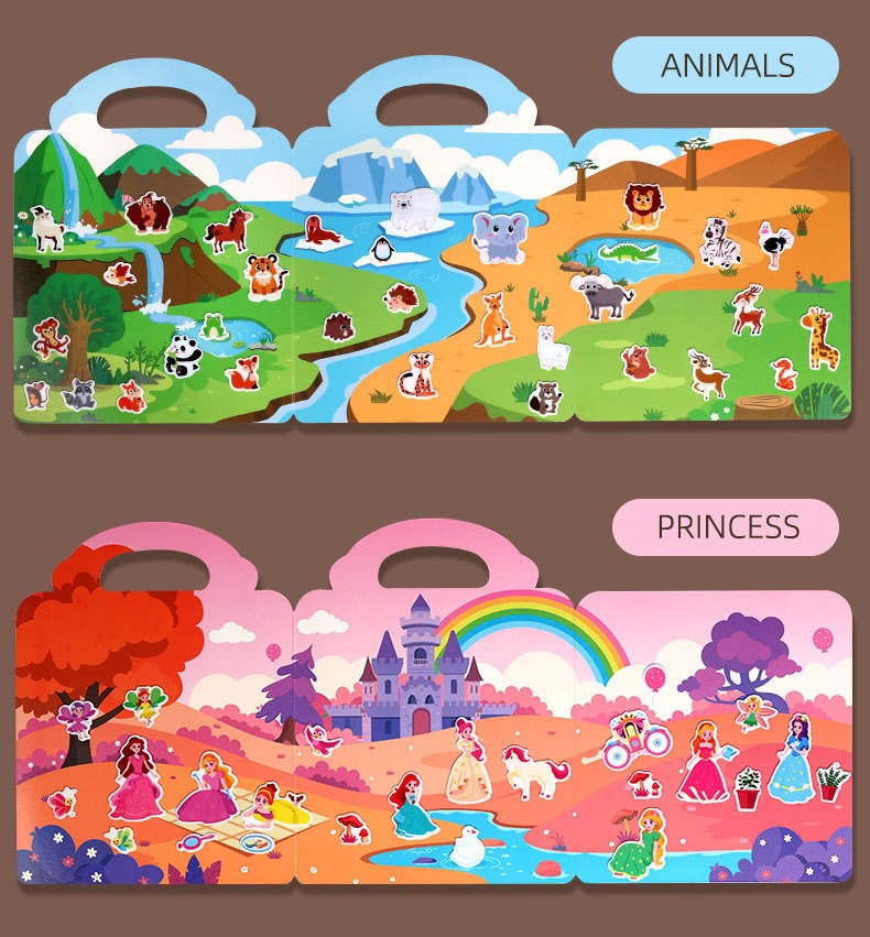 Reusable Travel Sticker Book Activity Kit