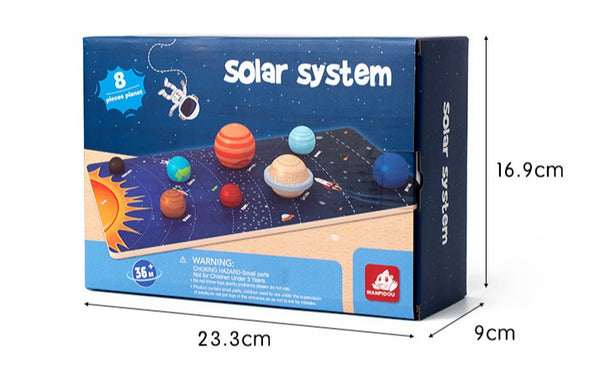 Wooden Solar System Planet Matching Puzzle & Activity Set
