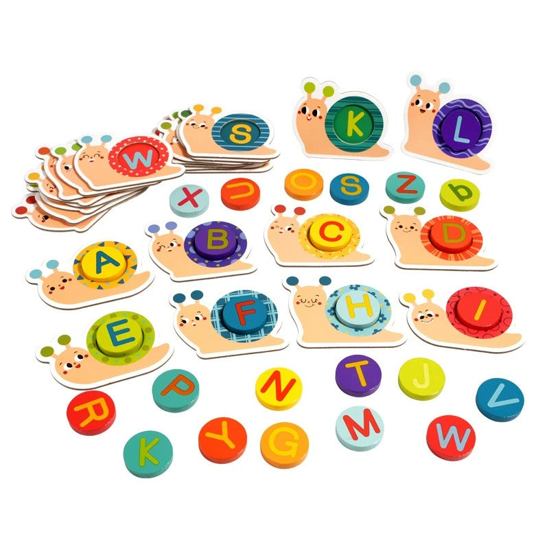 Snail Letters Matching Game for Early Learning