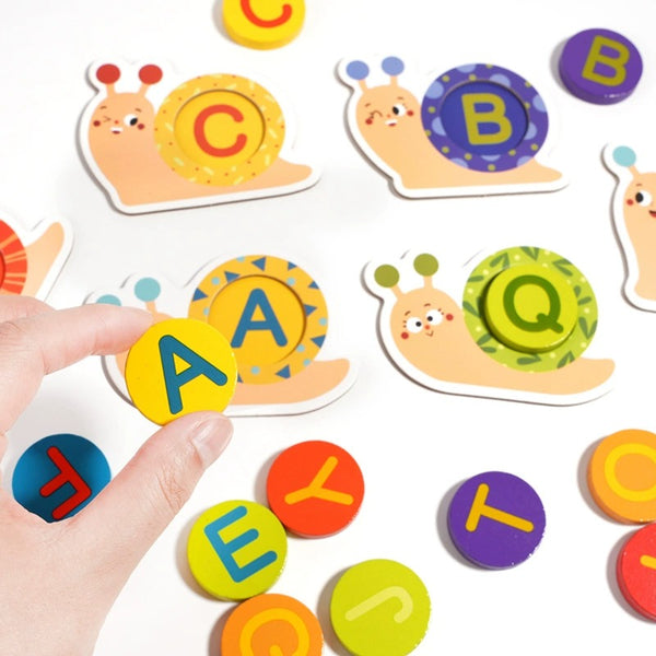 Snail Letters Matching Game for Early Learning