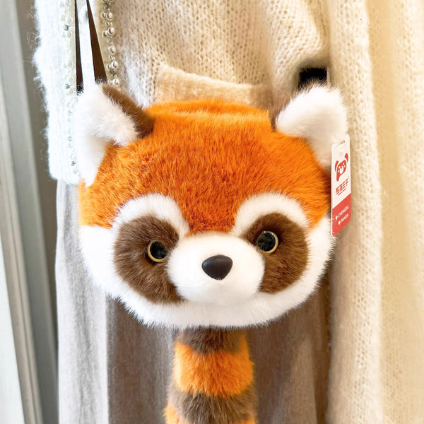 Soft Plush Panda Character Crossbody Bag