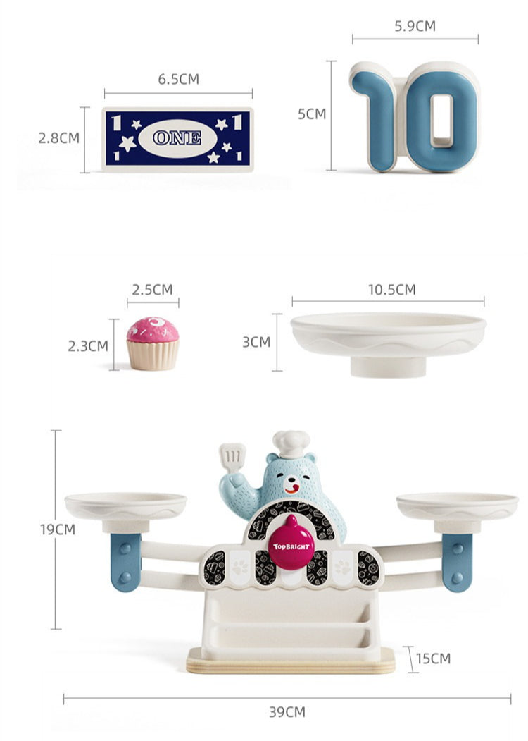 Yummy Bear Bakery: 2-in-1 Balance Scale & Math Playset