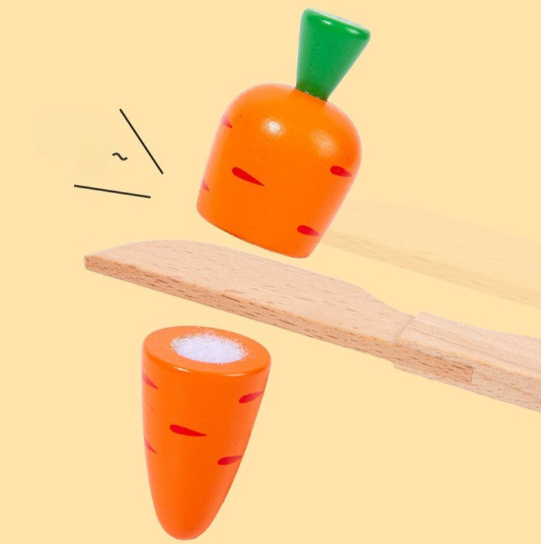 Wooden Fruit & Vegetable Pretend Play Cutting Set