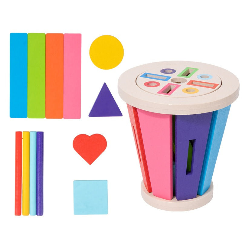 Colorful Montessori Wooden Shape Sorter Toy