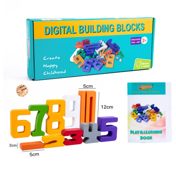 Wooden Number Stacking Blocks