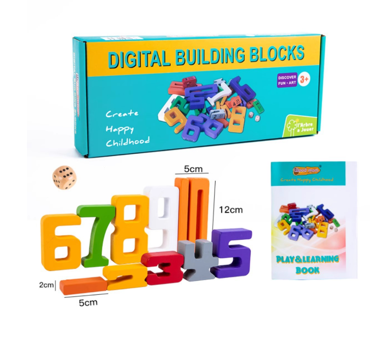Wooden Number Stacking Blocks