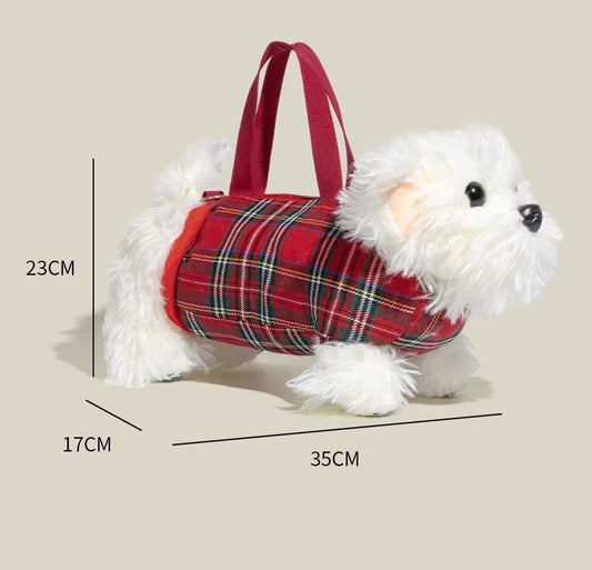 West Highland Terrier Plush Crossbody Bag