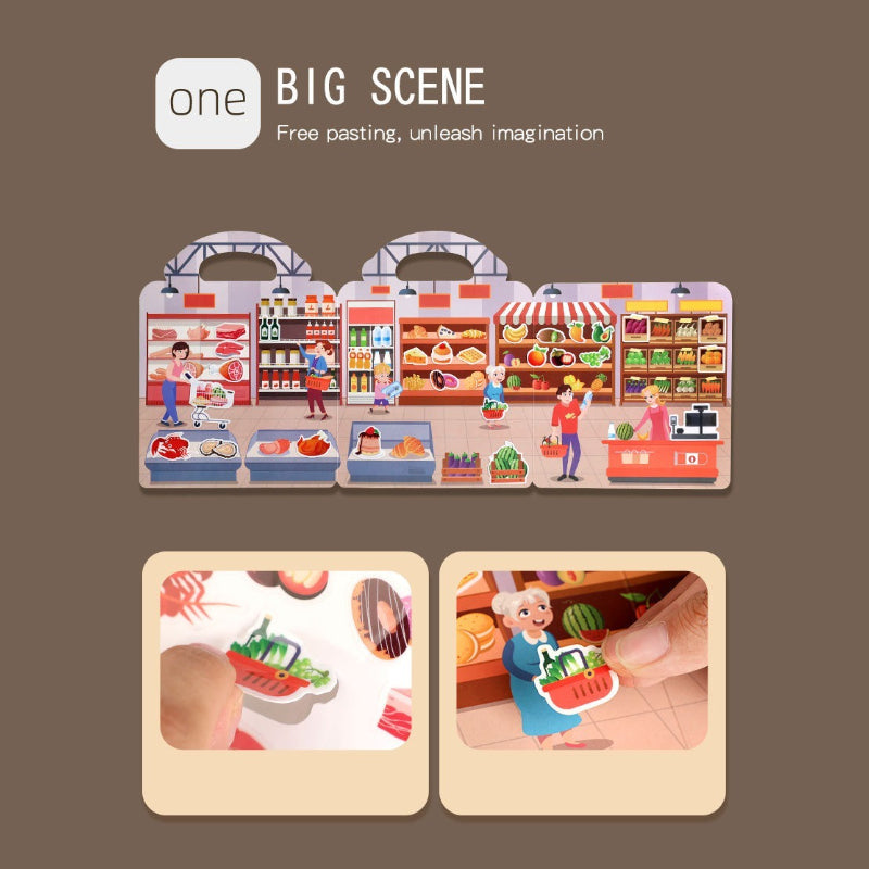 Reusable Travel Sticker Book Activity Kit