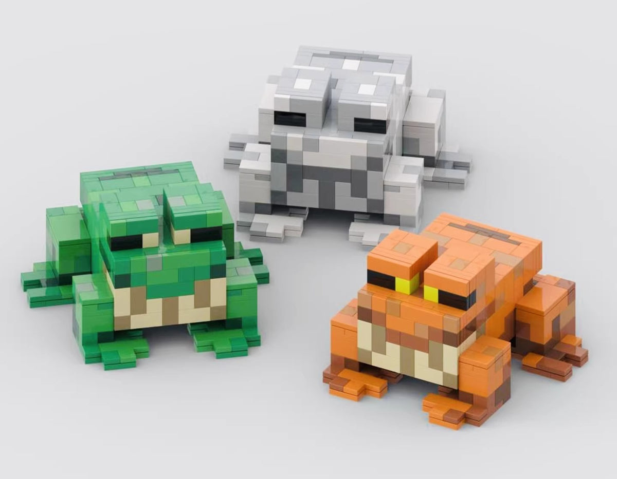 Pixel Style Frog Building Block Set