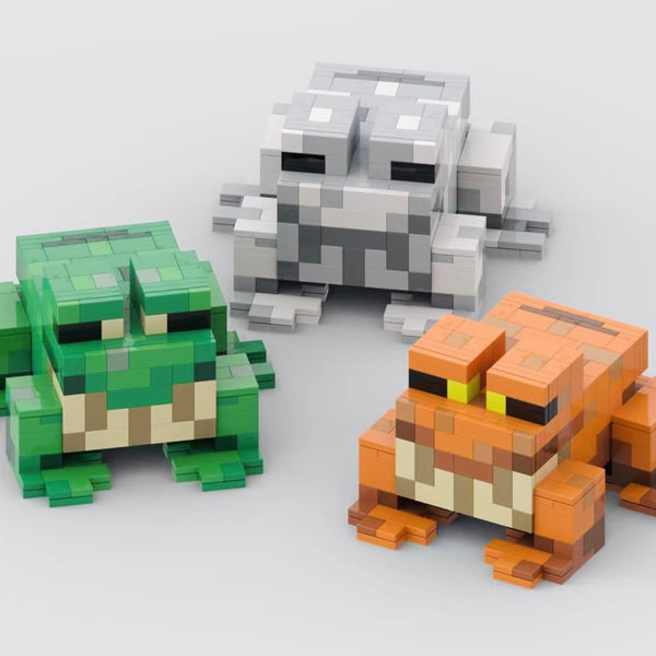 Pixel Style Frog Building Block Set