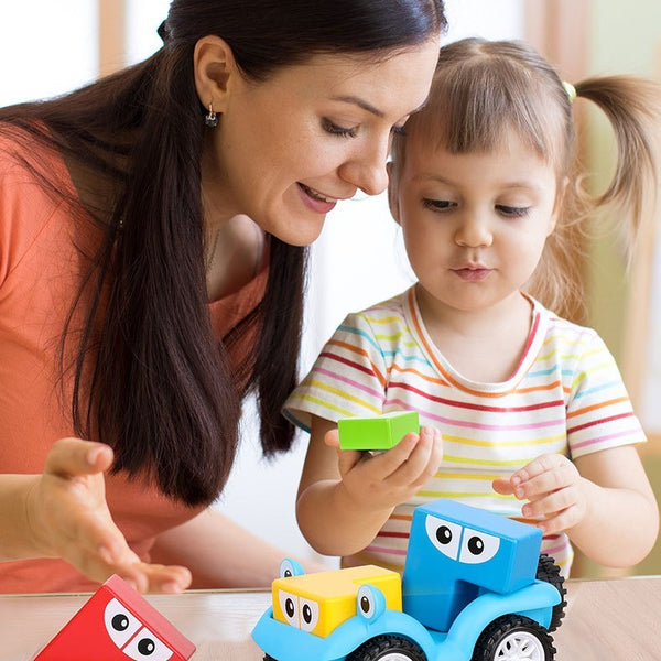 Smart Car Wooden Building Block Puzzle
