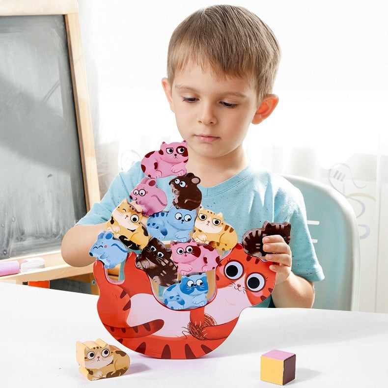 Wooden Animal Balance Stacking Game