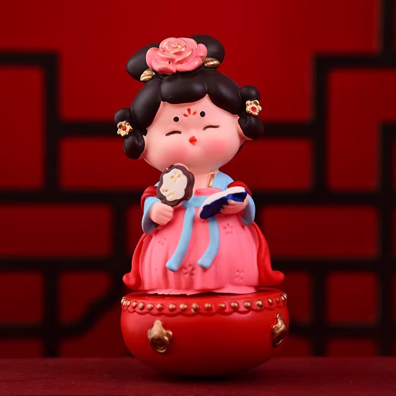 Tang Dynasty Lady Resin Tumbler Ornament