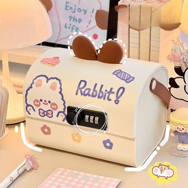Bunny Password Piggy Bank Safe