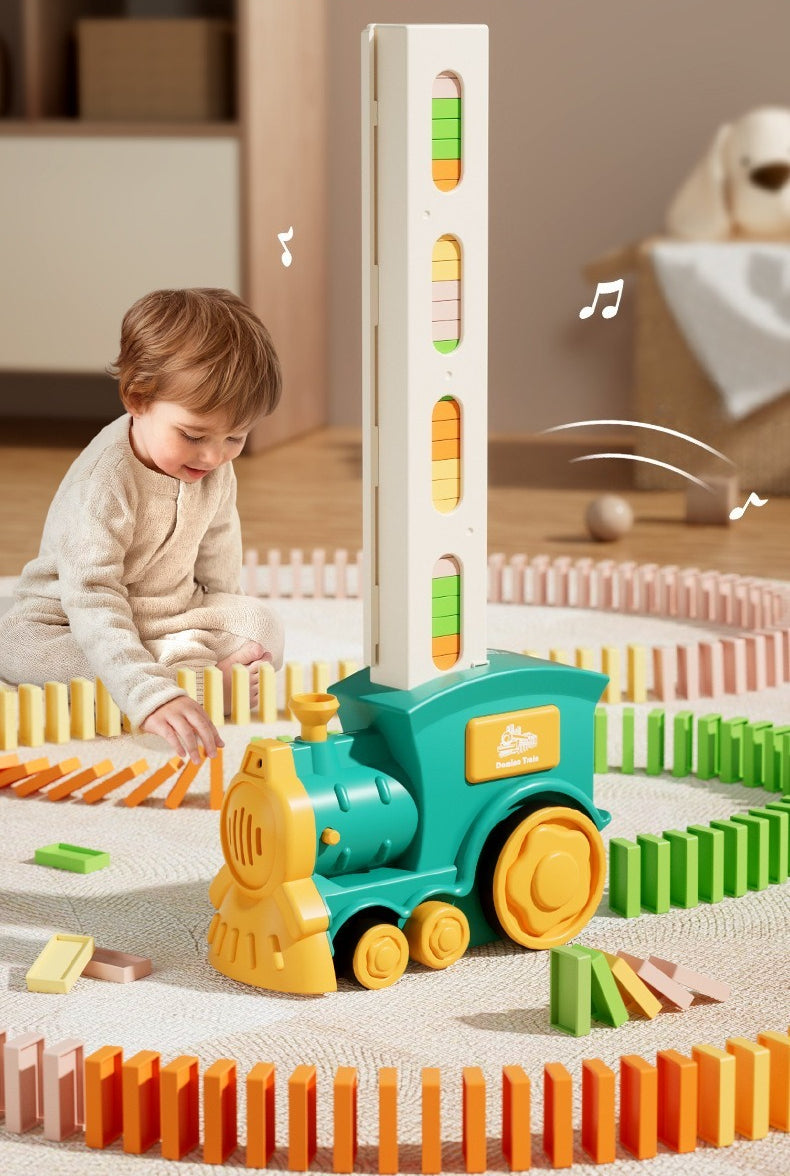 Automatic Domino-Laying Toy Train