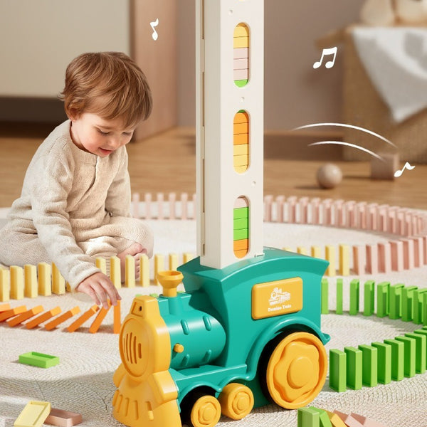 Automatic Domino-Laying Toy Train