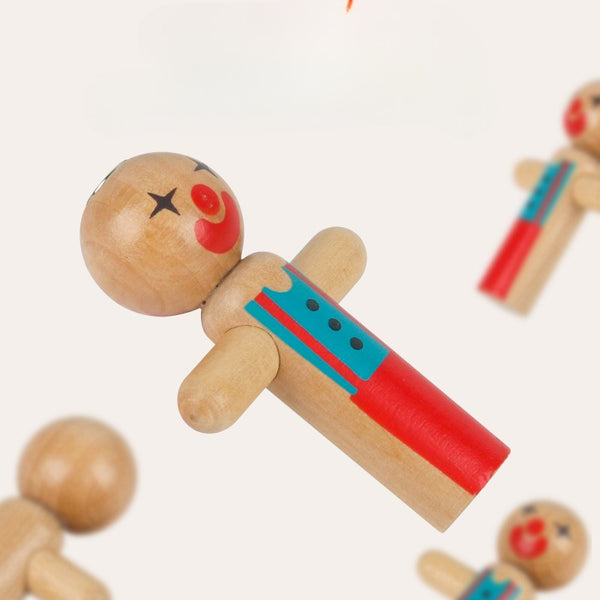 Magnetic Jumping Clown – Wooden Skill Game