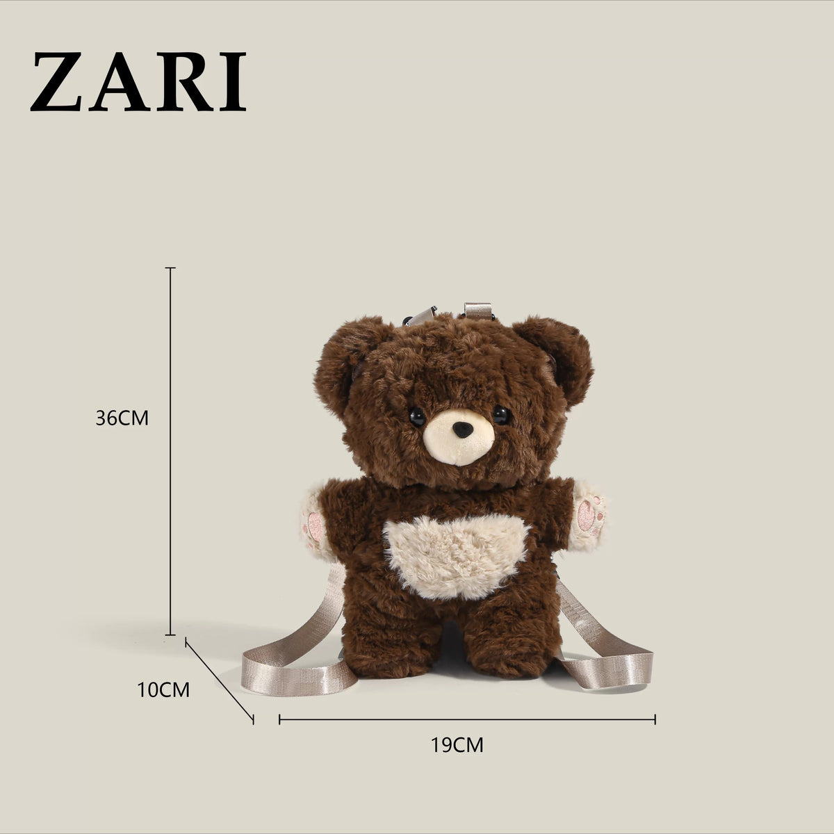 Plush Heart Bear Backpack