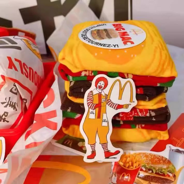 Burger Cotton Socks Gift Set