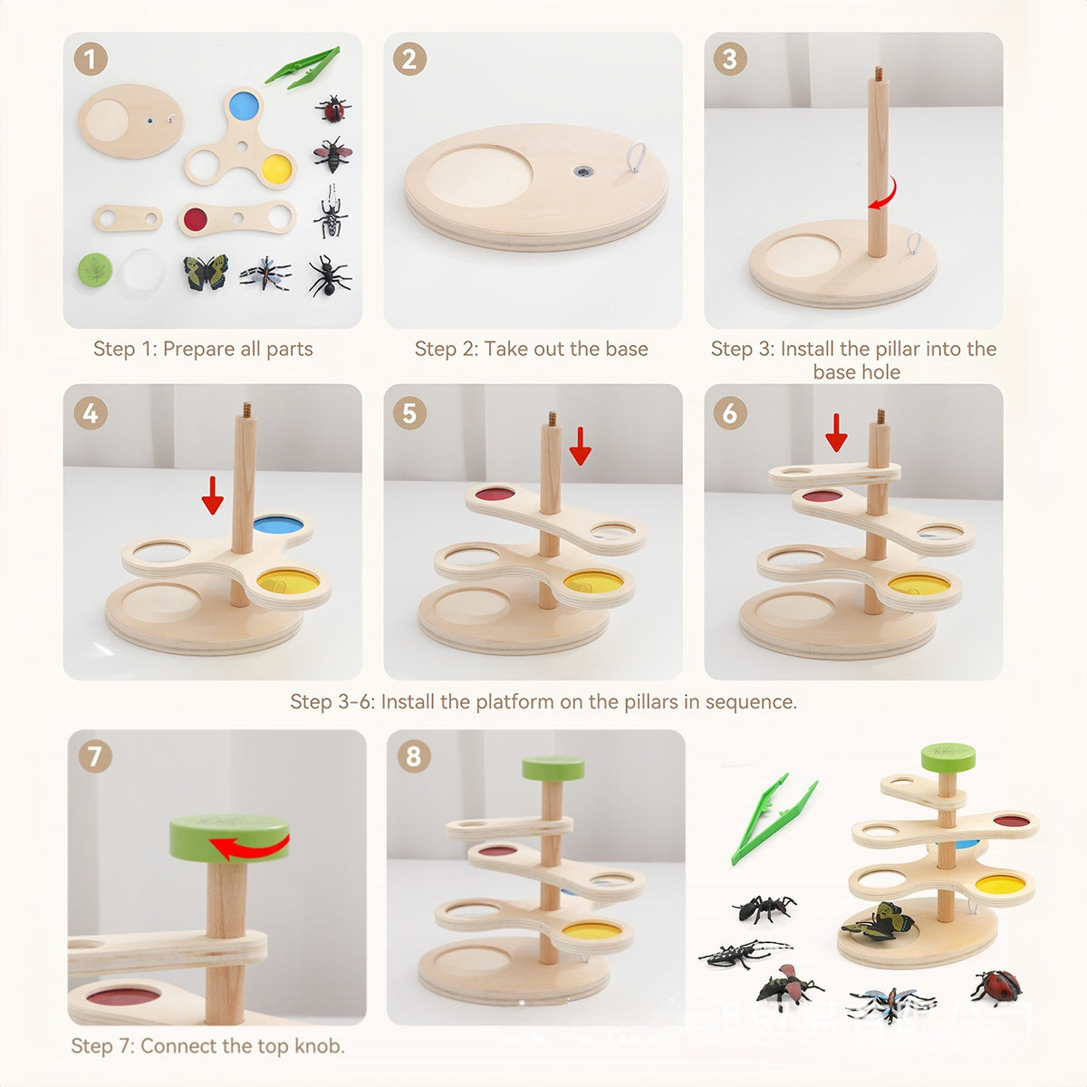 Wooden Insect Observation and Color Filter Set for Kids