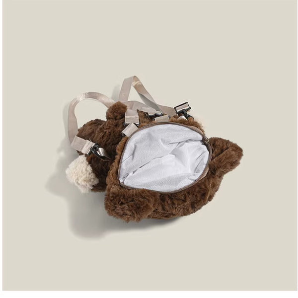 Plush Heart Bear Backpack