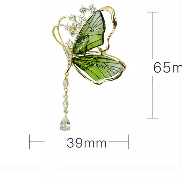 Butterfly Brooch in Velvet Gift Box