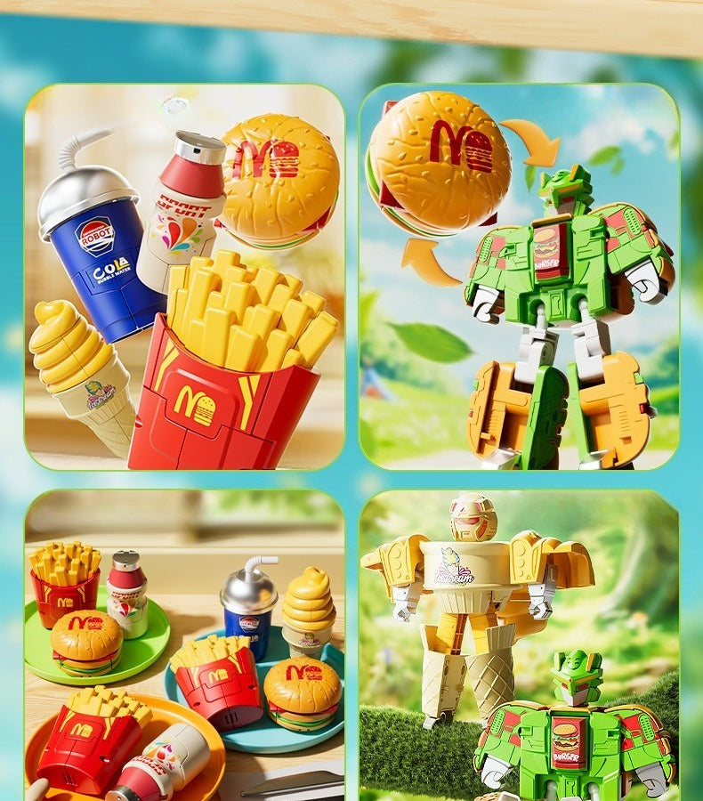 Food Transformation Robot Action Figure Set